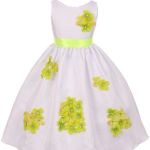 Big Girls Classy Sleeveless Floral Birthday Party Wedding Flower Girl Dress New